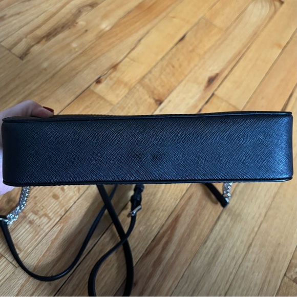 Michael Kors Jet Set Crossbody Bag (black w silver hardware) - Picture 13 of 15